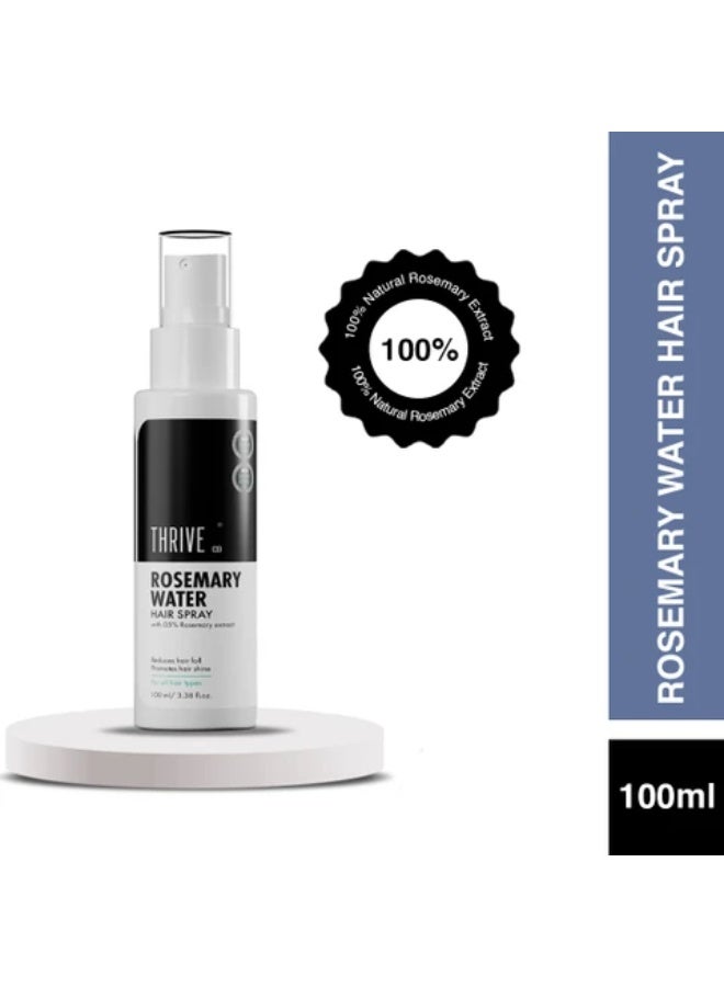 ThriveCo Rosemary Water Hair Spray | With 100% Natural Rosemary Extract, Rice Water & Hyaluronic Acid | For Hair Growth, Hair Fall Control, Hair Conditioning & Hair Shine | Men & Women, 100ml pack of 6 - Image 1